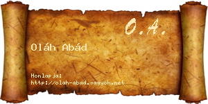Oláh Abád névjegykártya